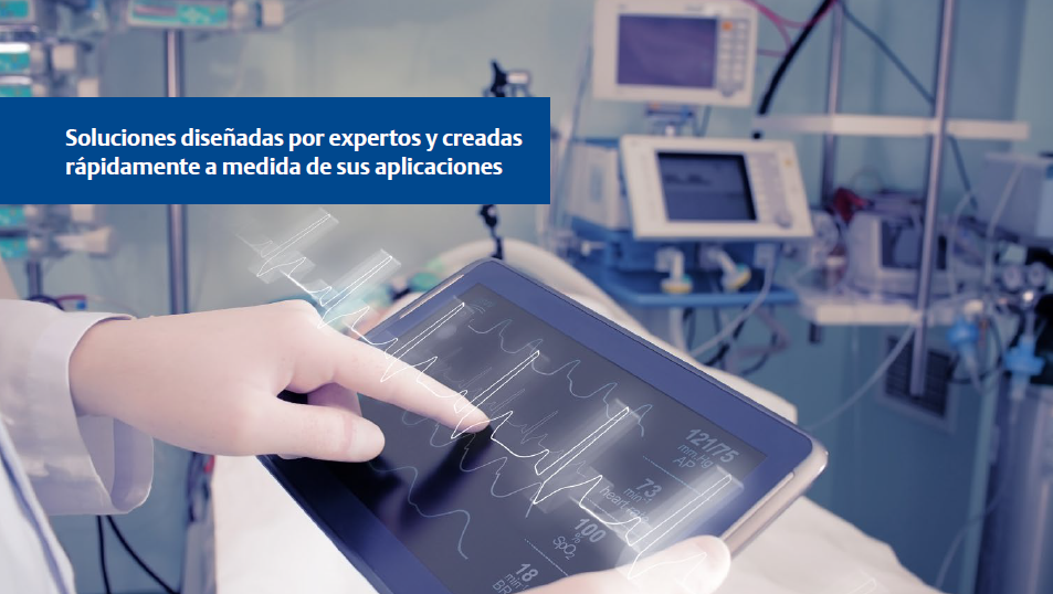 Folleto con soluciones de control de fluidos y válvulas en miniatura de Emerson para la industria analítica y médica