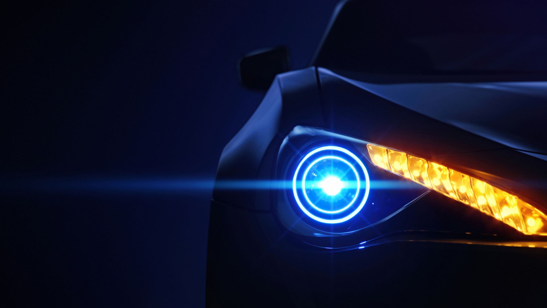 Automotive car front head lamp