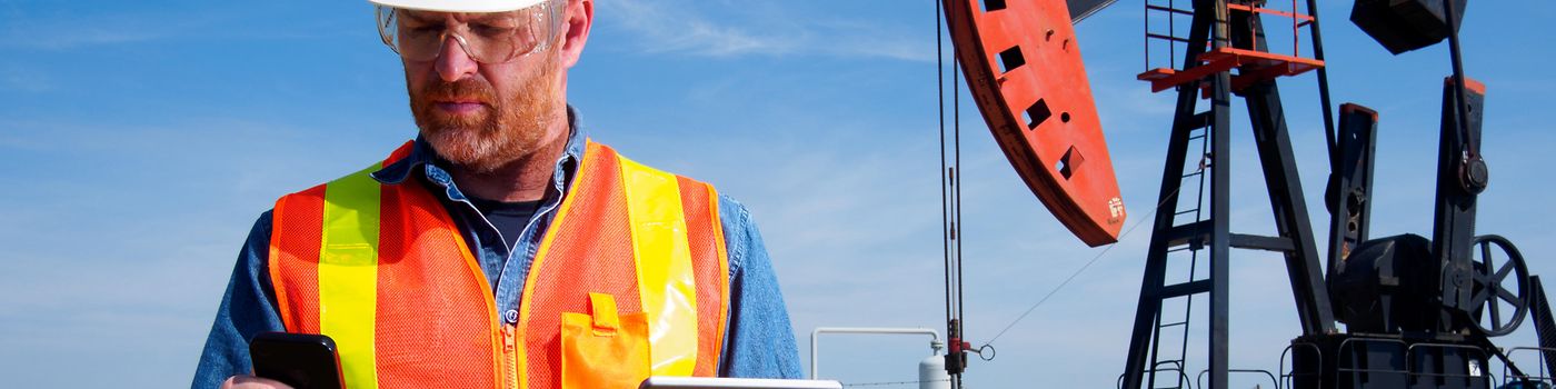 Man in an Oil Field