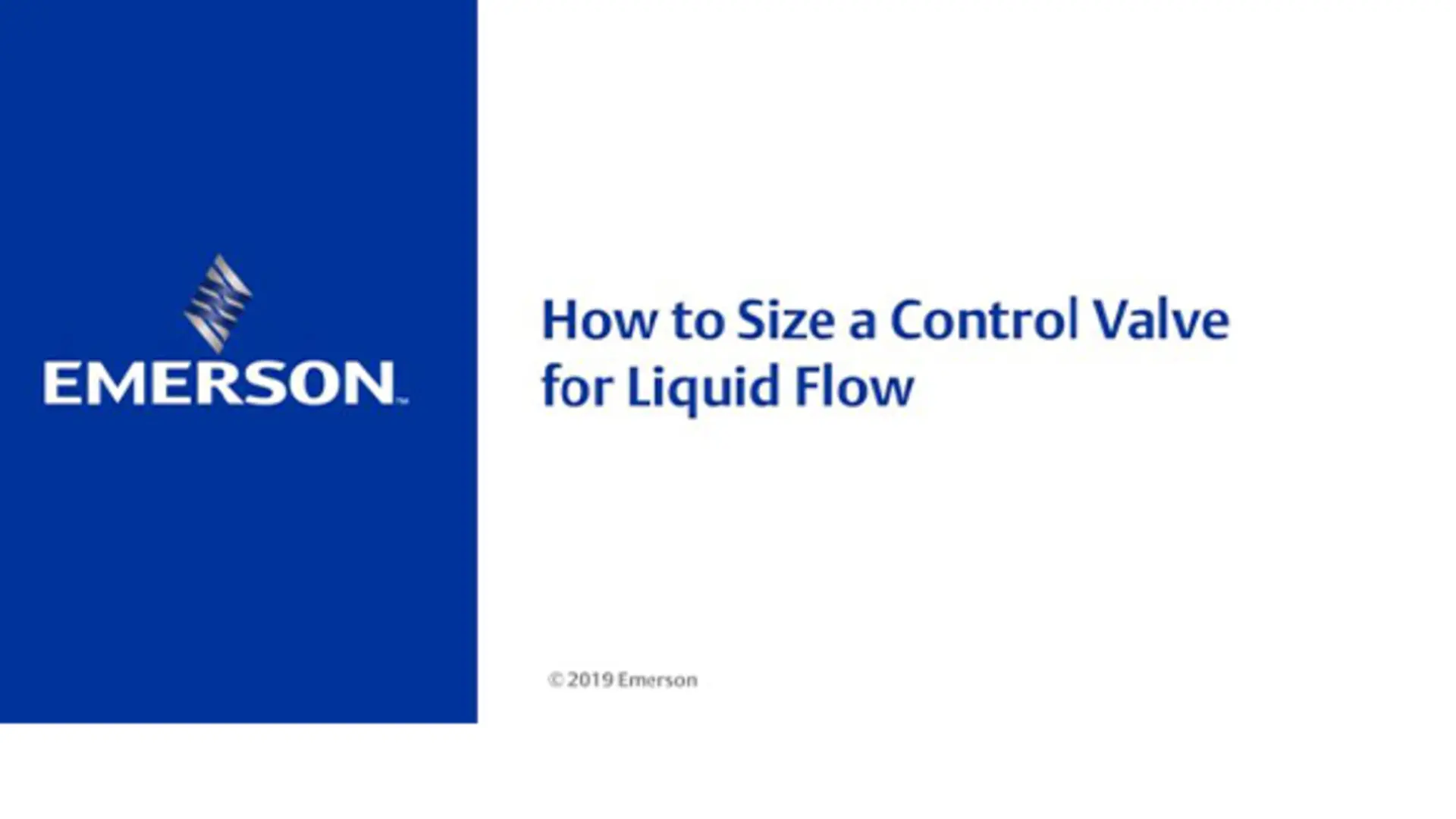 how to size a control valve for liquid flow