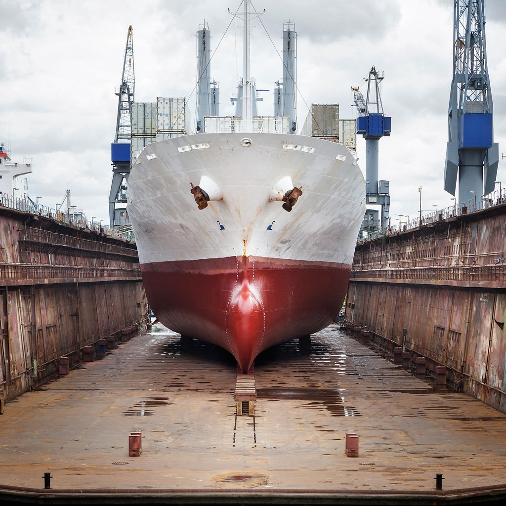 Large vessel in port