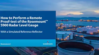 How to Perform a Remote Proof-test of the Rosemount 5900 Radar Level Gauge