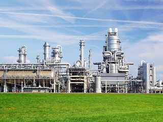 Refinery plant at Europort harbor, Rotterdam