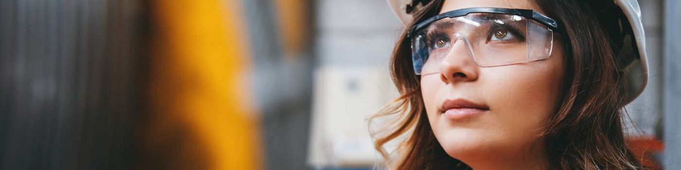 girl with protective eyewear