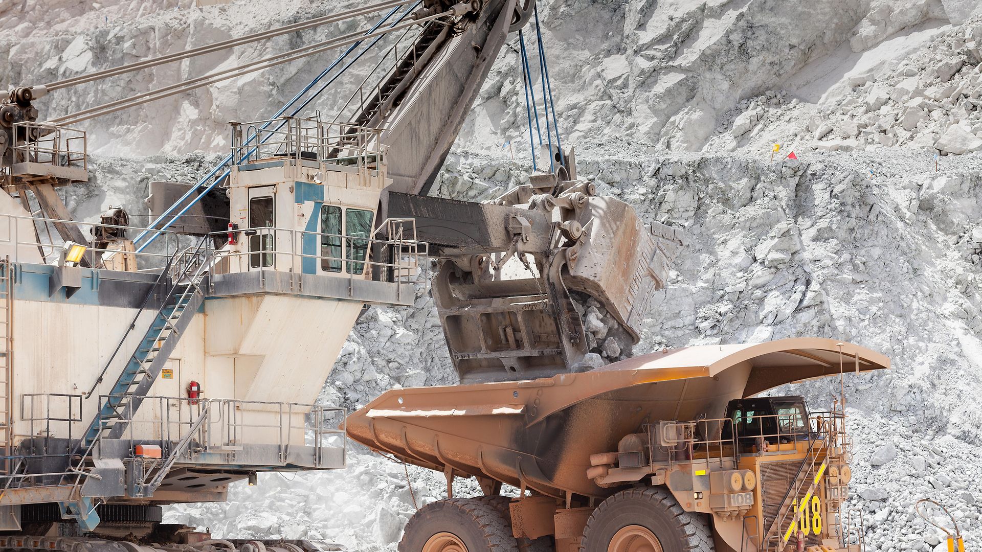 Rope Shovel Truck Copper Mine