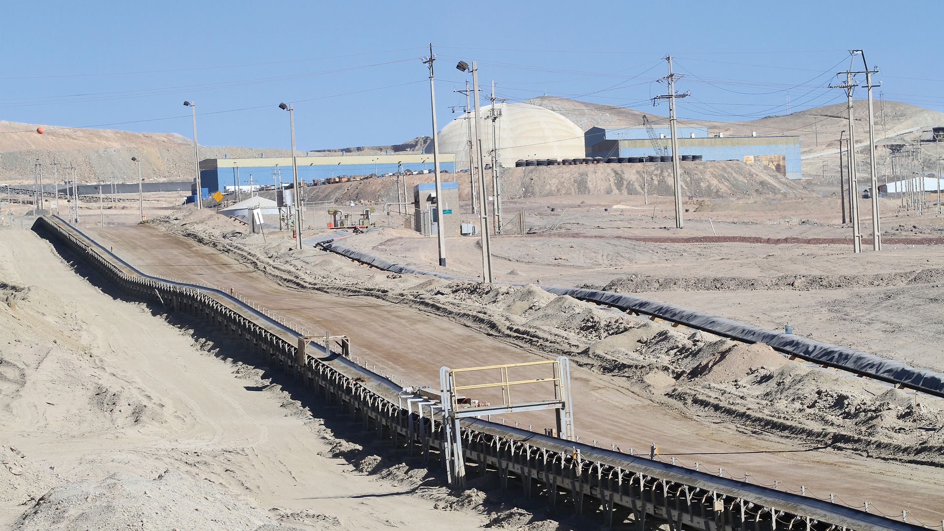 conveyor dome copper mine chile