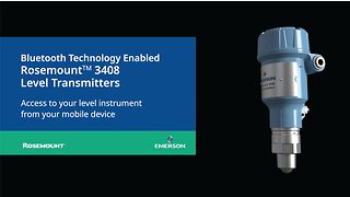 Rosemount 3408 Level Transmitter with Bluetooth(TM) Enabled Technology