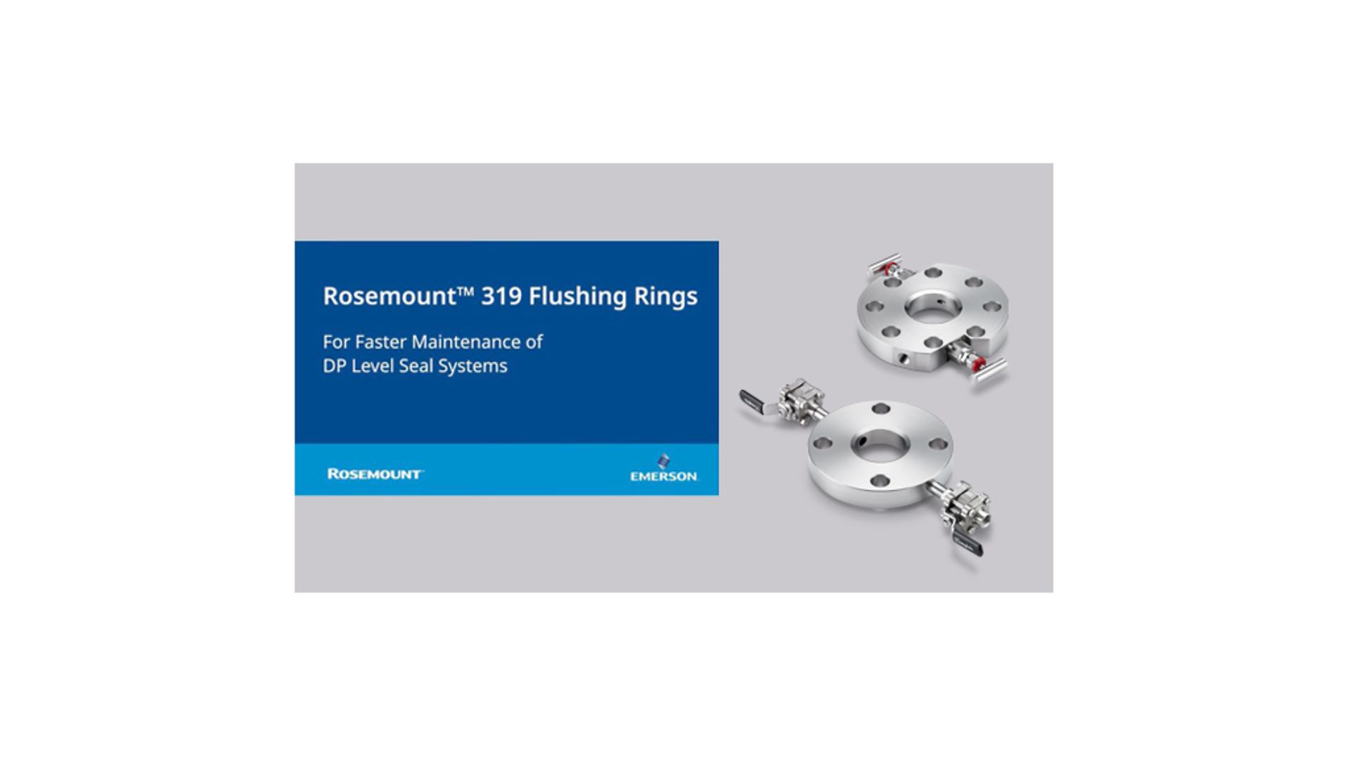 Rosemount™ 319 Flushing Rings: For Faster Maintenance of DP Level Seal Systems