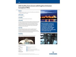 Proven Result: LNG Facility Goes Green with Fugitive Emission Compliant PRVs 