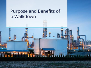 Purpose and Benefits of a Walkdown