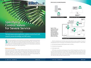 Article – Specifying Control Valves for Severe Service